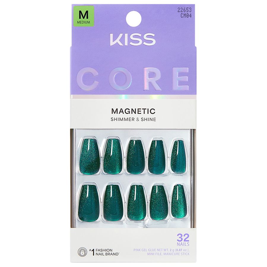 Kiss CORE Magnetic Fake Nails Medium Shimmering