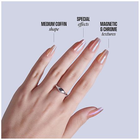 Kiss GLAM Embellished Fake Nails Medium Dusk Mirage | Walgreens