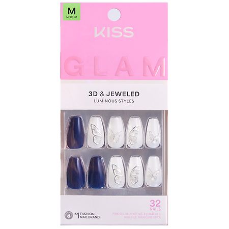 Clean+Easy Glam Jeweled Press On Nails - Starry Serenade