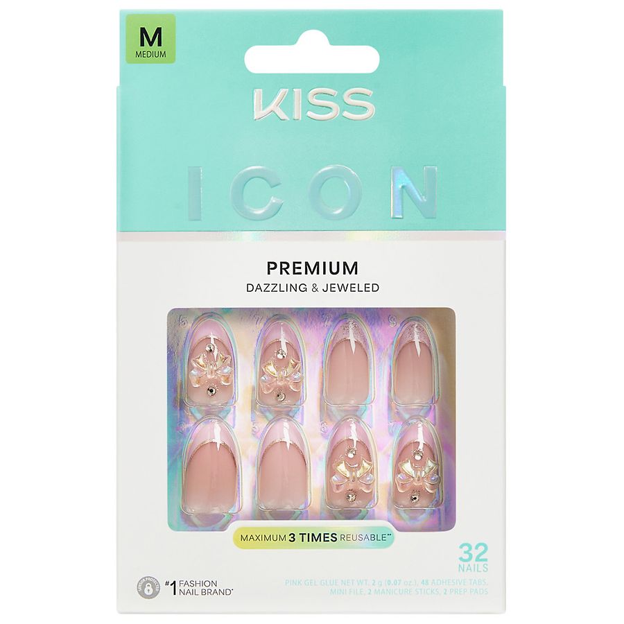 Kiss Press-On Nails Medium Vibrant