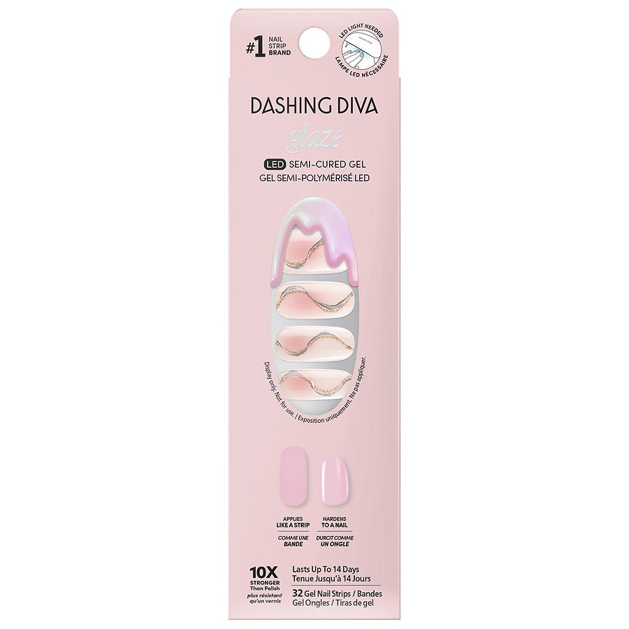 Dashing Diva Glaze Semi-Cured Gel Nail Strips Nude