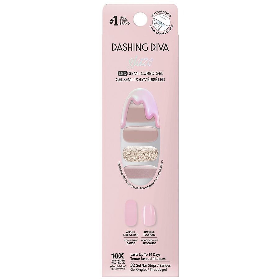 Dashing Diva Glaze Gel Nail Strips About Time, Nude