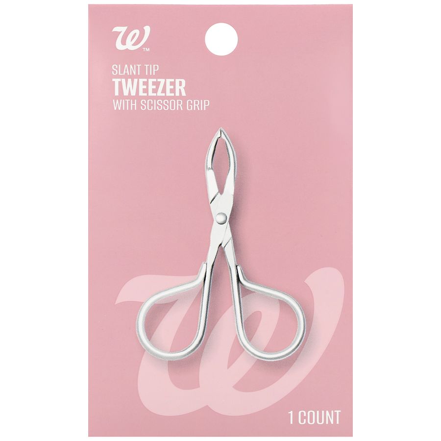 Walgreens Slant Tip Tweezer with Scissor Grip