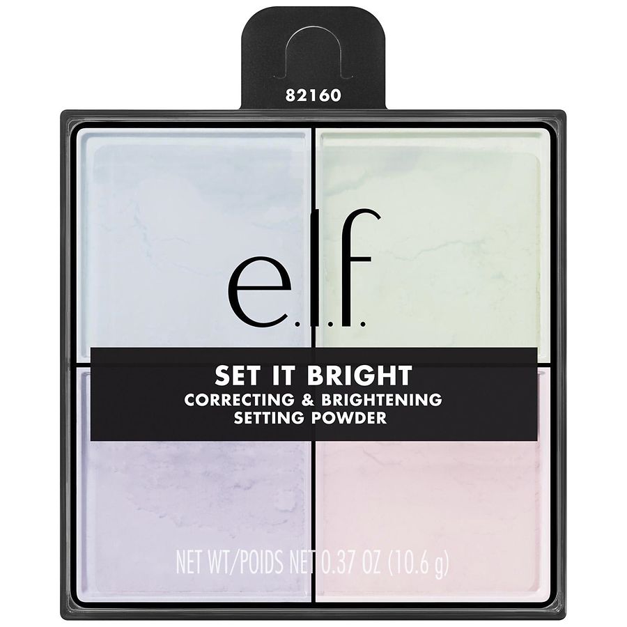 e.l.f. Set It Bright Correcting & Brightening Setting Powder Quad, Light