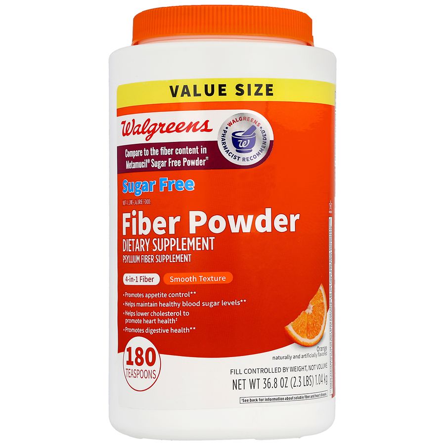 Walgreens Sugar Free Fiber Powder Orange