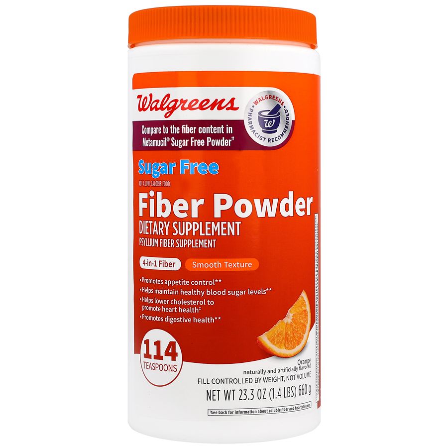 Walgreens Sugar Free Fiber Powder Orange | Walgreens