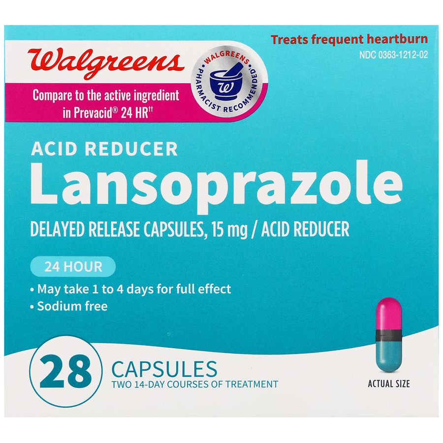 Walgreens Acid Reducer Lansoprazole Delayed Release Capsules