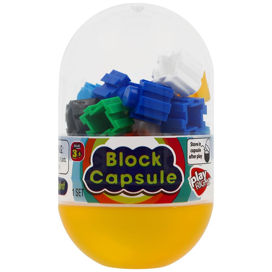 Playright Block Capsule Toy Set, Single Point