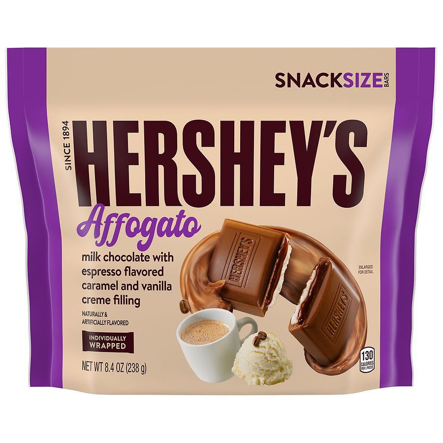 HERSHEY'S Affogato Milk Chocolate Snack Size Candy Bars