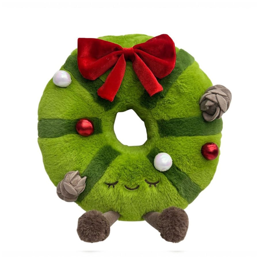 Russ Berrie Greenhouse Wreath Plush 12 Inch Green