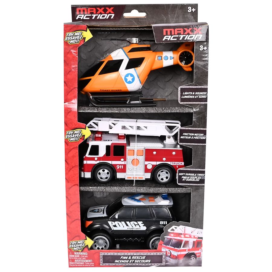 Maxx Action Mini Fire & Rescue Vehicles
