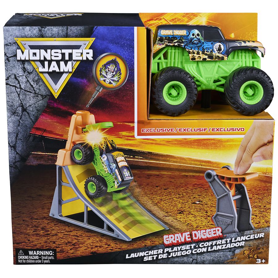 Monster Jam Launcher Playset, Grave Digger