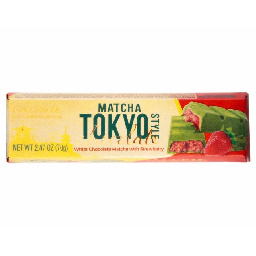 Galerie Tokyo Style Chocolate Bar White Chocolate Matcha with Strawberry