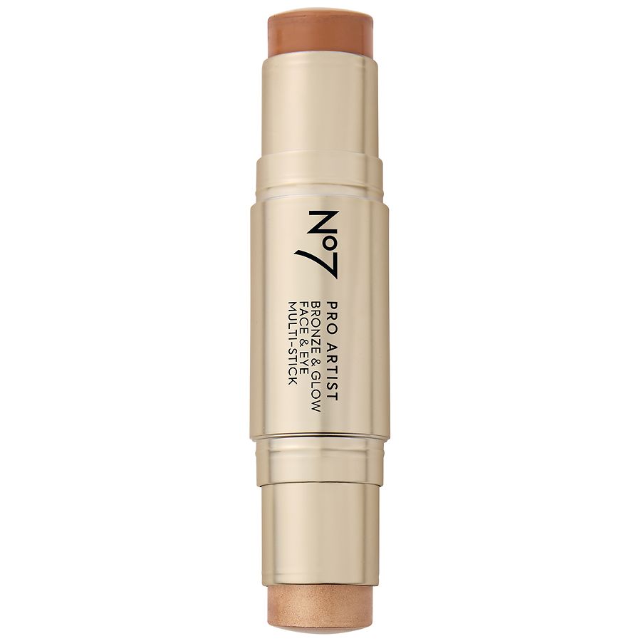 No7 Pro Artist Bronzer Highlighter Multistick, Deep Bronze + Golden Glow