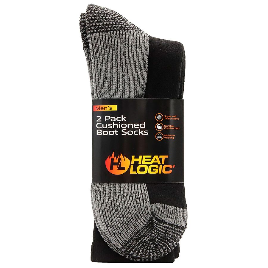 Heat Logic Men's Cushioned Boot Socks
