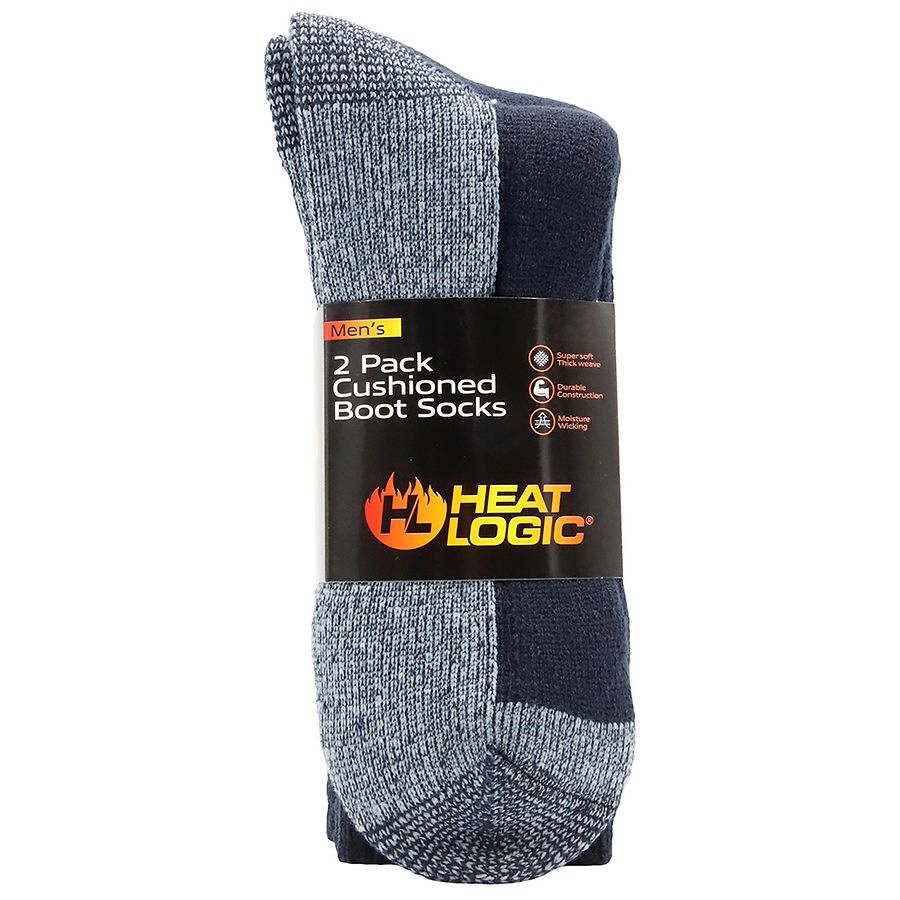 Heat Logic Men's Cushioned Boot Socks
