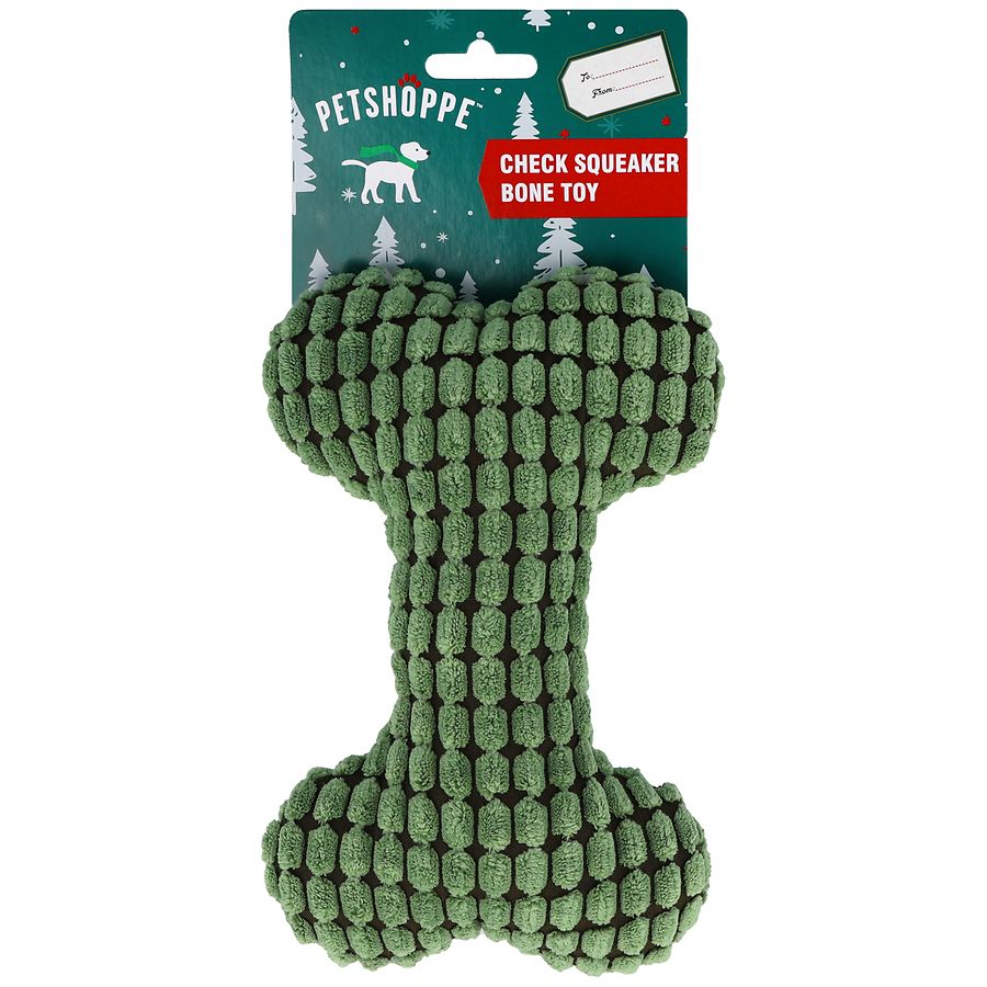 PetShoppe Check Squeaker Bone Toy