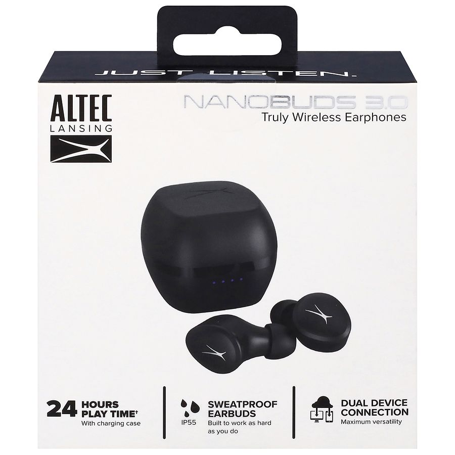 Altec Lansing Nanobuds Truly Wireless Earbuds Black