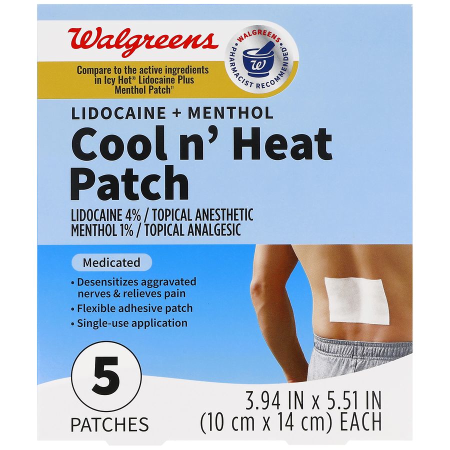 Walgreens Lidocaine + Menthol Cool n' Heat Patches