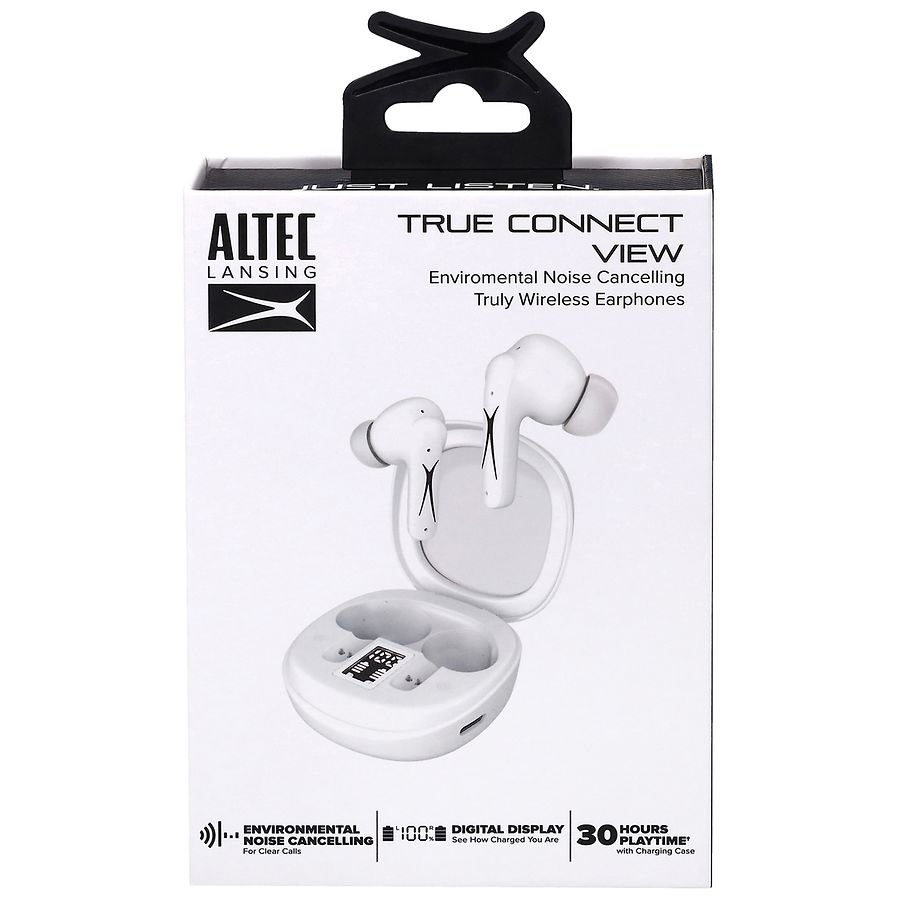 Altec Lansing Enviromental Noise Cancelling Truly Wireless Earphones White