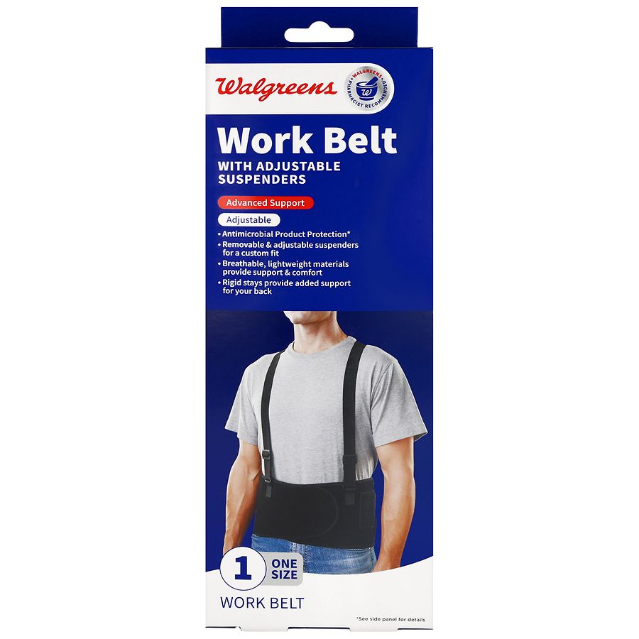 Walgreens Work Belt with Adjustable Suspenders One Size