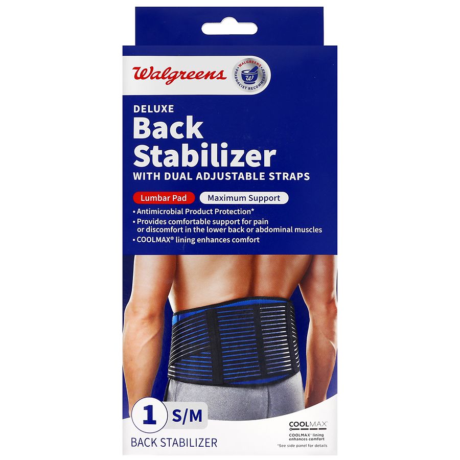 Walgreens Deluxe Back Stabilizer With Dual Adjustable Straps S/M