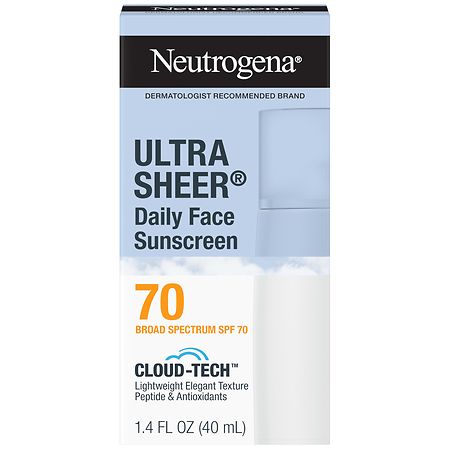 Neutrogena Ultra Sheer Daily Face Sunscreen Broad Spectrum SPF 70