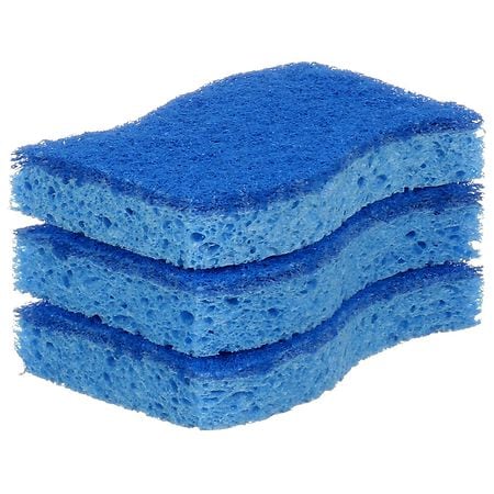 Paperless Kitchen Set of 4 Premium Dish Wash Scrubs - Sponge Scour Pads Made of