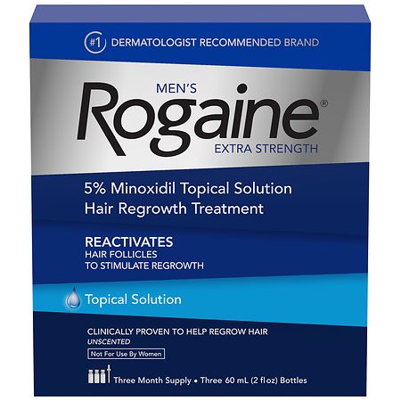 kort Effektivitet Opmærksomhed Rogaine Men's Extra Strength 5% Minoxidil Solution | Walgreens