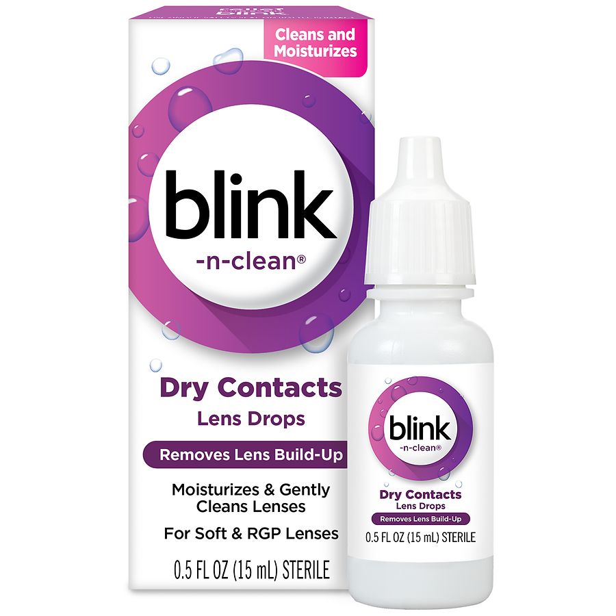 Blink-n-clean contact lens drops