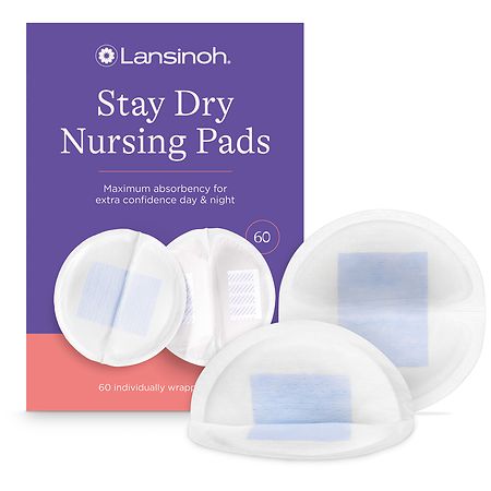 Lansinoh Stay Dry Nursing Pad Day & Night Superior Absorbency, 60