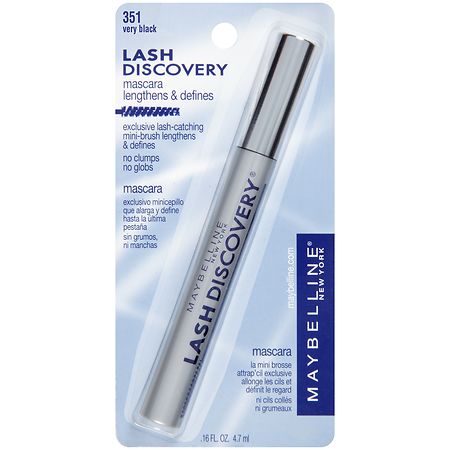 Maybelline Lash Discovery Mini-Brush Washable Mascara Very Black