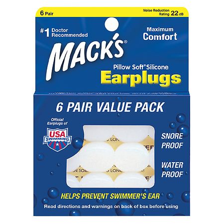 Mack's Pillow Soft Silicone Earplugs White
