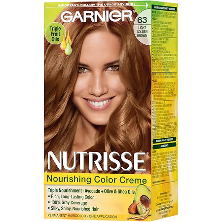 Garnier Nutrisse Nourishing Hair Color Creme, 63 Light Golden Brown (Brown  Sugar) | Walgreens