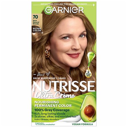 Garnier Nutrisse Nourishing Hair Color Creme 70 Dark Natural Blonde (Almond Creme)