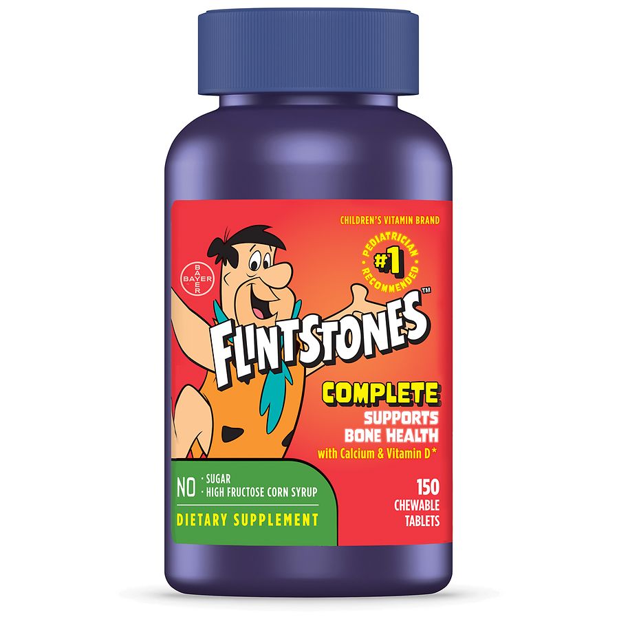 Flintstones Complete Multivitamin for Kids Grape, Cherry, Orange & Peach