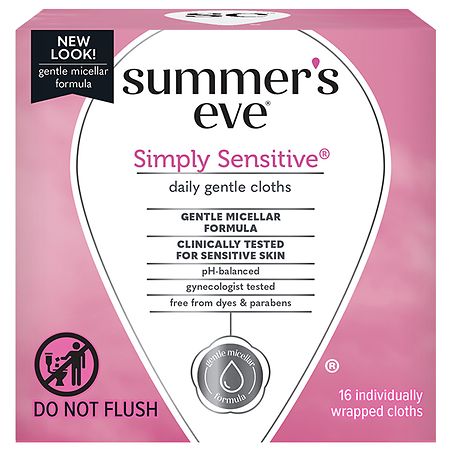 Summer's Eve Feminine Cleansing Cloths for Sensitive Skin