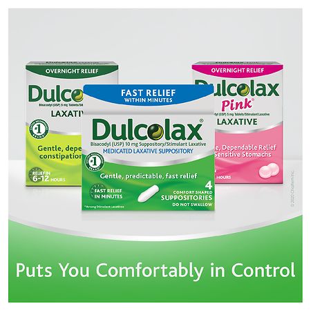 Dulcolax Suppositories, Medicated Laxative, 10 mg, Comfort Shaped - 16 suppositories