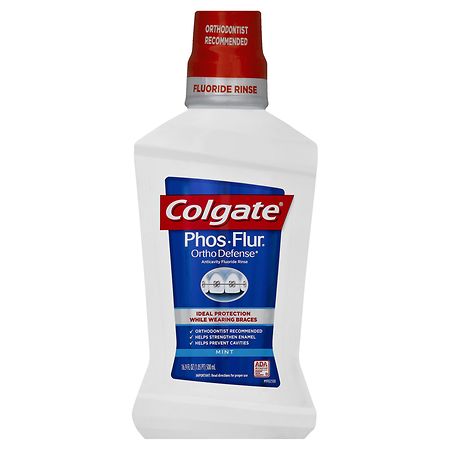 Colgate Phos-Flur Ortho Defense Anti-Cavity Fluoride Rinse Mint
