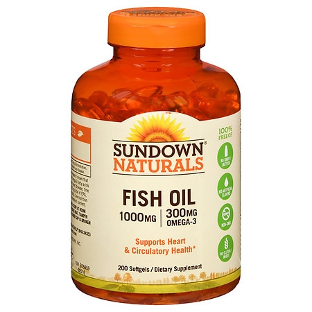 Sundown Naturals Fish Oil, 1000mg, Softgels