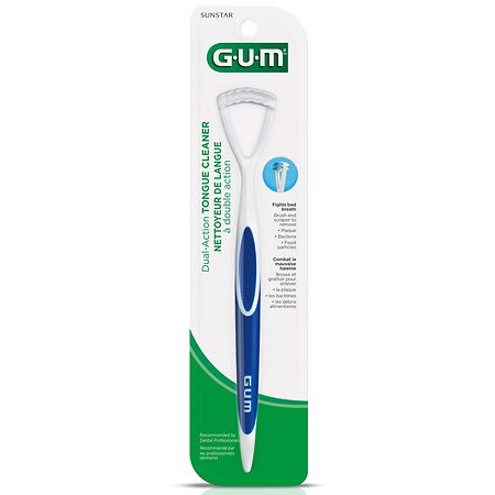 G-U-M Dual Action Tongue Cleaner Brush/ Scraper