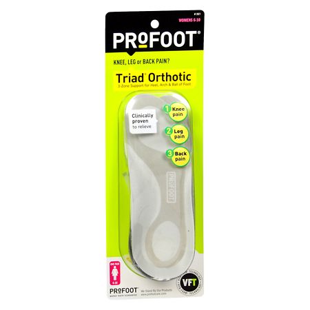Profoot Care Triad Women's Orthotic Insoles 6-10