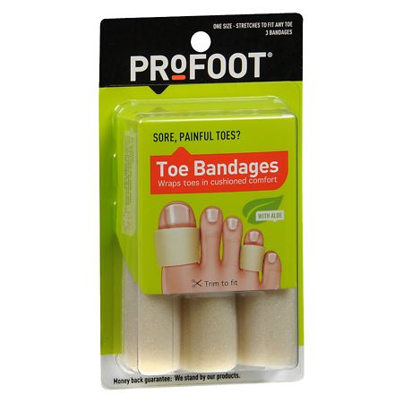 Profoot Care Toe Bandages, Medium, 4" Lengths One Size
