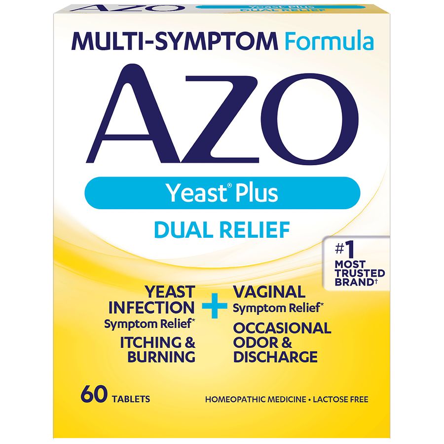 AZO Yeast Plus Dual Relief, Homeopathic, Tablets