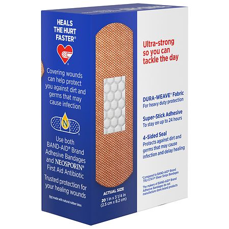 Band-aid Tough Strips Heavy Duty Super Stick Adhesive Bandages - 60ct :  Target