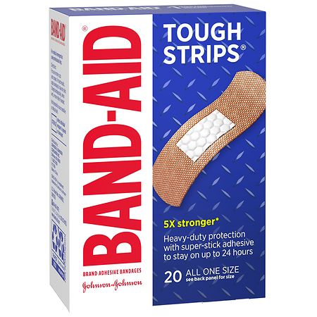 Band-aid Tough Strips Heavy Duty Super Stick Adhesive Bandages