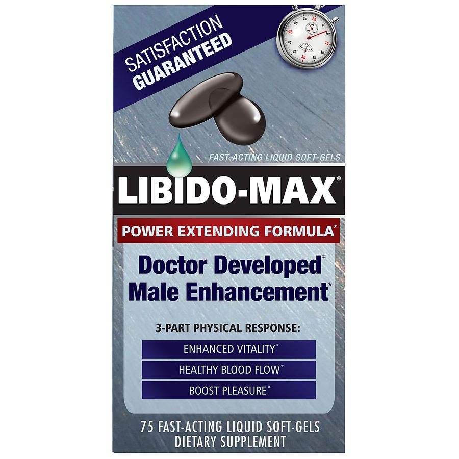 Libido-Max Male Enhancement Dietary Supplement Liquid Soft-Gels Walgreens