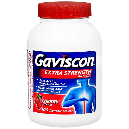 Gaviscon Extra Strength Chewable Antacid Tablets Cherry