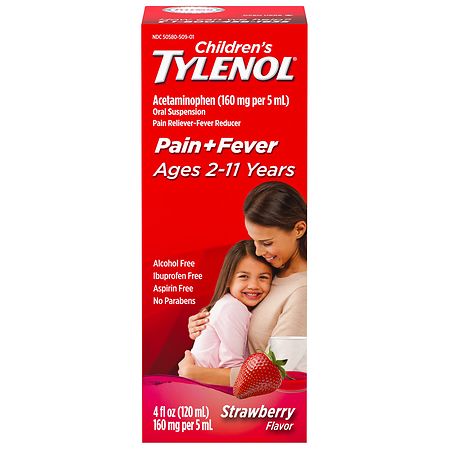 Children's TYLENOL Pain + Fever Relief Medicine Strawberry