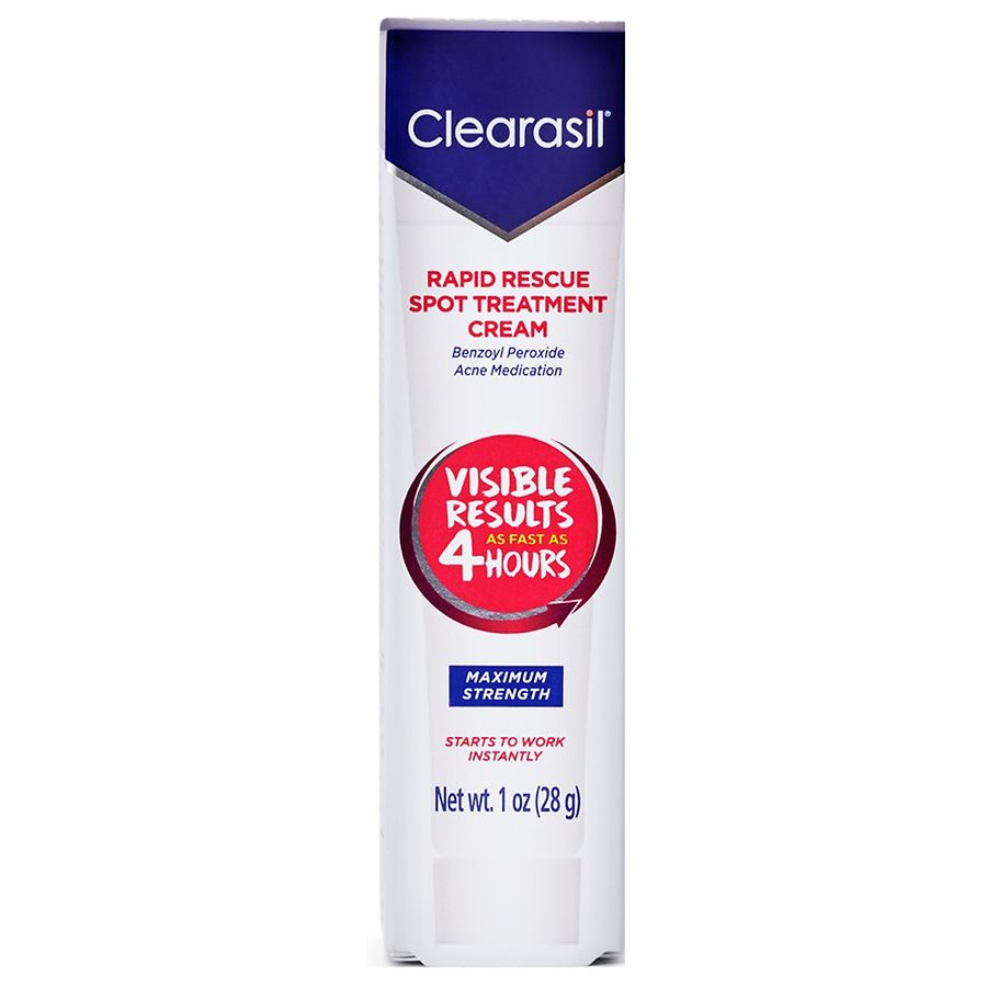Clearasil Rapid Rescue Spot Treatment Cream with Benzoyl Peroxide for Acne Relief